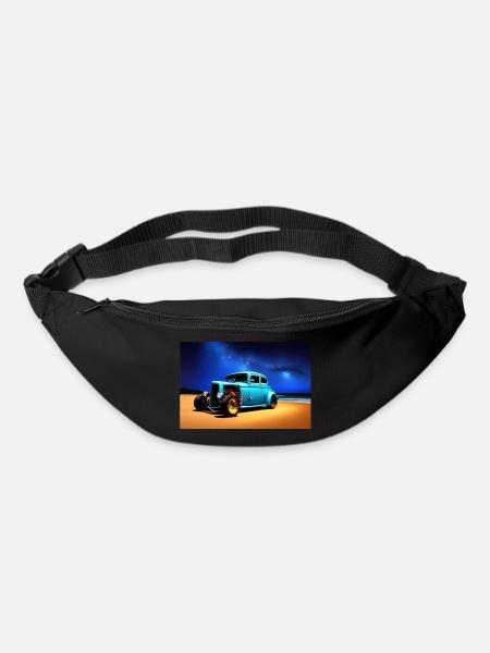 Hot Rod in der Nacht - Gürteltasche - Schwarz