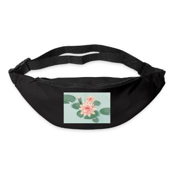 Water lily blossoms with bud in water lily pond - Bum bag - black - Front