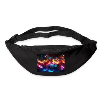 surreal epic fractal hexagons 1 - Gürteltasche - Schwarz - Vorne