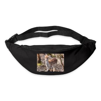 Fallow Deer (in german Damwild or Damhirsch) Dama - Bum bag - black - Front