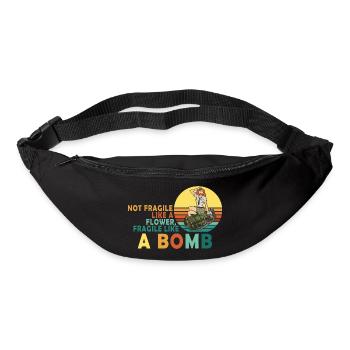 Not fragile like a flower, but a - Bum bag - black - Front