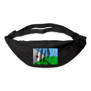 Drapeau de Djibouti - Sac banane - noir - Devant