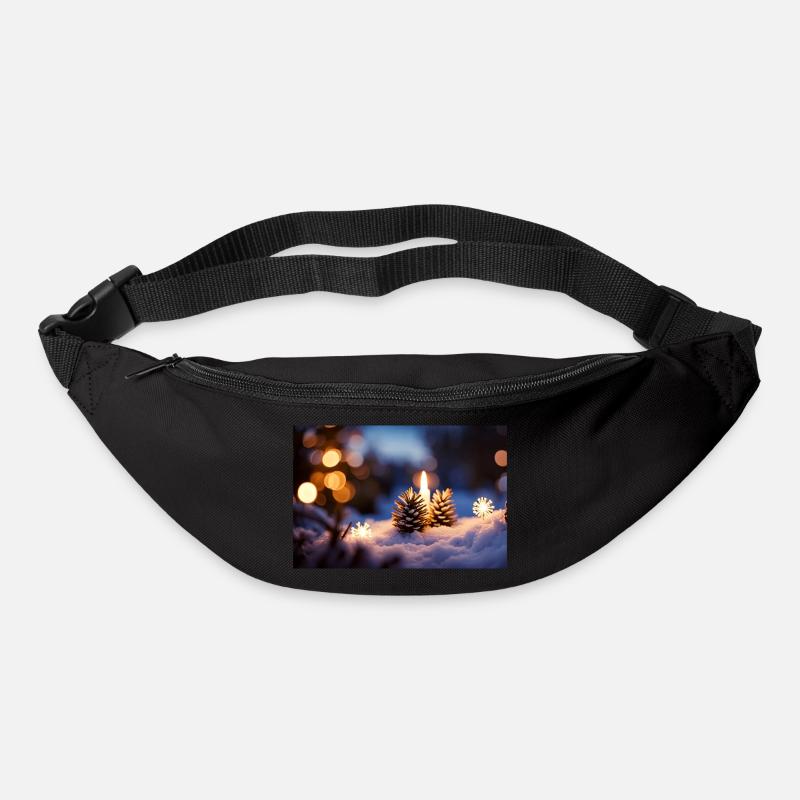 de Noël dans la forêt - Sac banane - noir