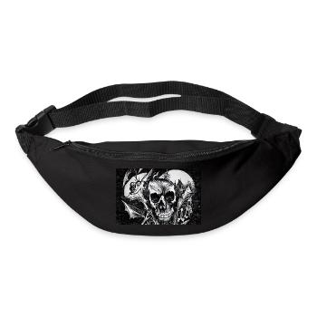 Halloween skull - Bum bag - black - Front