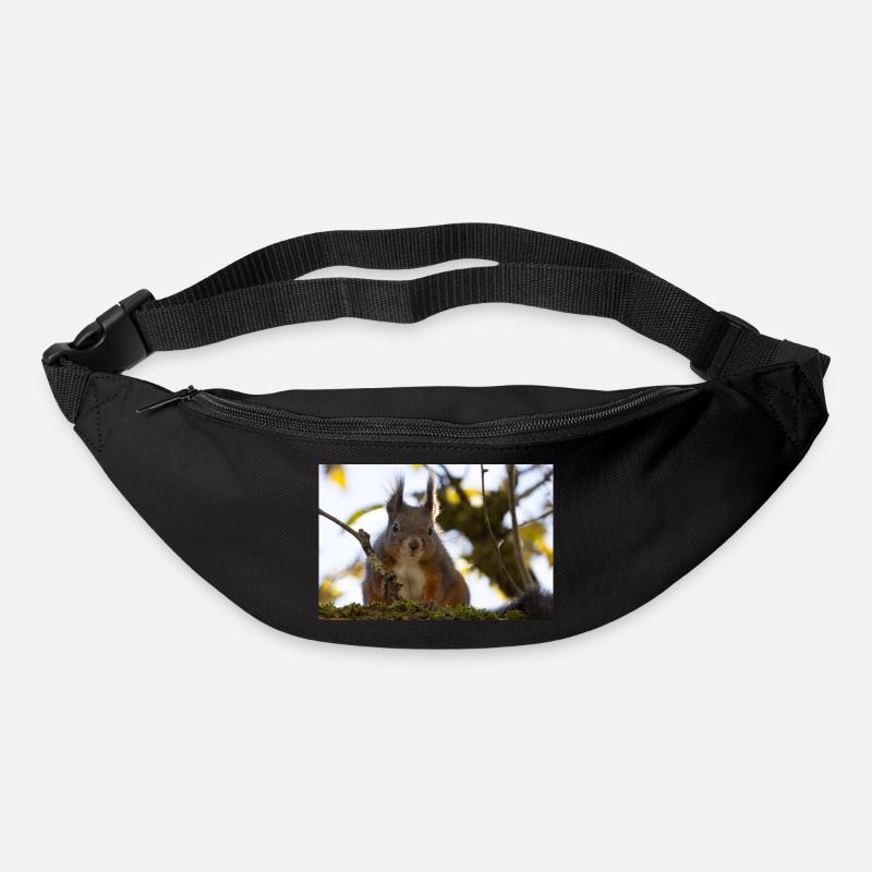 Oachkatzl / Eichhörnchen - Gürteltasche - Schwarz