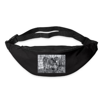 Highland cattle - Bum bag - black - Front