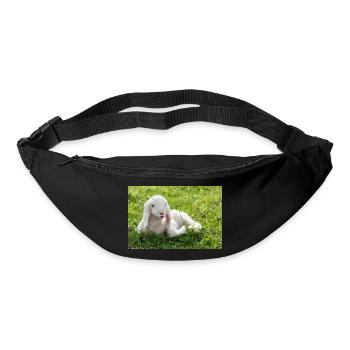 Agneau avec un baiser - Sac banane - noir - Devant