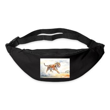 Tiger in Action - Bum bag - black - Front