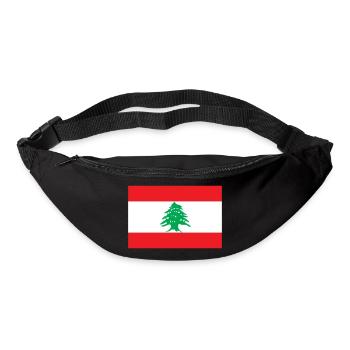 Libanon Flagge - Gürteltasche - Schwarz - Vorne