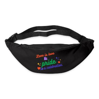 Love is love and pride is a celebration - Bum bag - black - Front