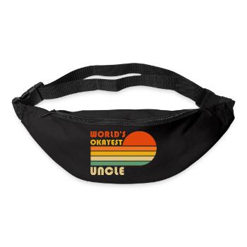 World's Okayest Uncle Funny Retro Vintage - Bum bag - black - Front