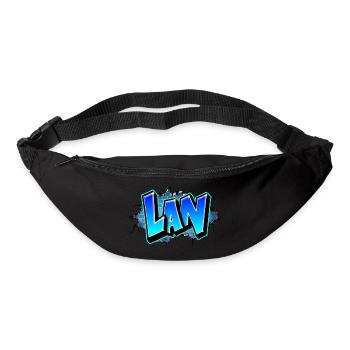 Graffiti Lan Blaue Ziegel Risse - Gürteltasche - Schwarz - Vorne