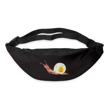 Baconschnecke Bacon and egg Spiegelei - Gürteltasche - Schwarz - Vorne