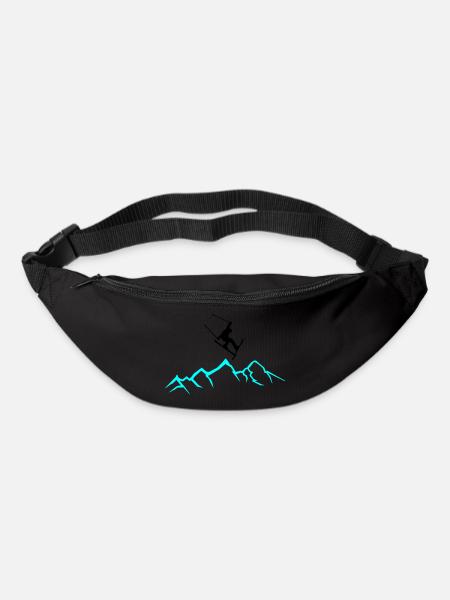 skifahrer gebirge 02 - Gürteltasche - Schwarz