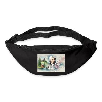 Johann Sebastian Bach: Porträt in vielen Malstilen - Gürteltasche - Schwarz - Vorne