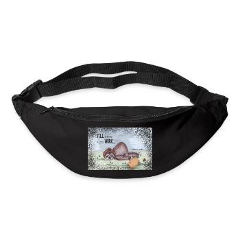 Fill is trying to get to work - Gürteltasche - Schwarz - Vorne