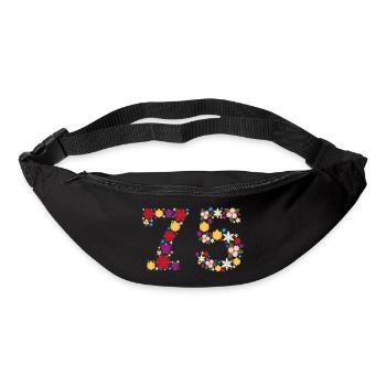 Fleurs 75 - Sac banane - noir - Devant