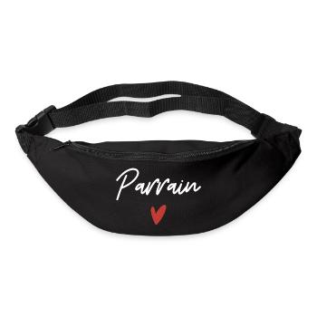 Pate Herz Geschenkidee - Gürteltasche - Schwarz - Vorne