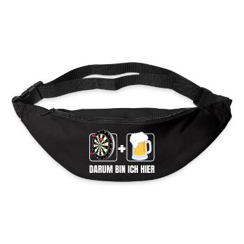 Darts and Beer – That's Why I'm Here - Bum bag - black - Front