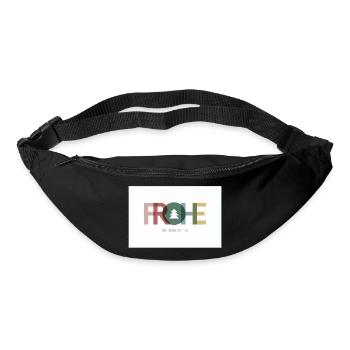 Frohe Weihnachten – Modernes Retro Design - Gürteltasche - Schwarz - Vorne