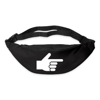 Hand, Zeigefinger, Zeiger - Gürteltasche - Schwarz - Vorne