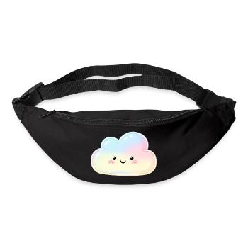 Pastel Cloud with Cute Face Sleep Cloud - Bum bag - black - Front