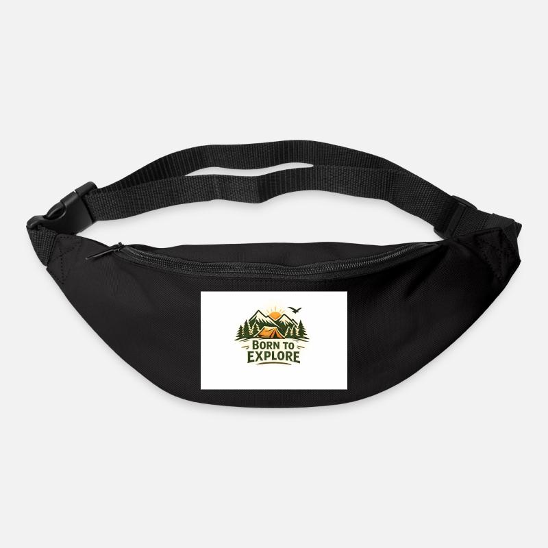 Born to Explore Outdoor Abenteuer - Gürteltasche - Schwarz