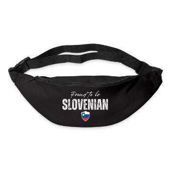 Fier Slovène, fabriqué en Slovénie - Sac banane - noir - Devant
