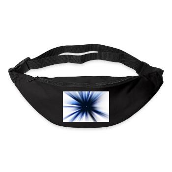 Motif amusant - Effet rayons bleus – Explosion radiale - Sac banane - noir - Devant