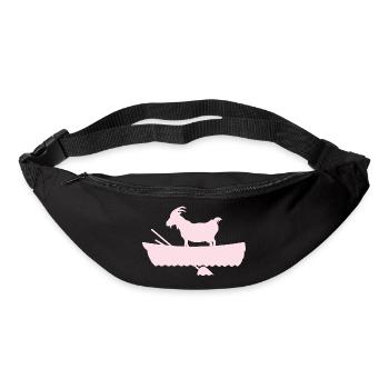 G.O.A.T. Ziege im Boot rosa - Gürteltasche - Schwarz - Vorne