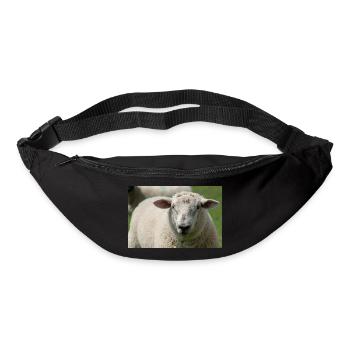 Gros plan d’un mouton - Sac banane - noir - Devant