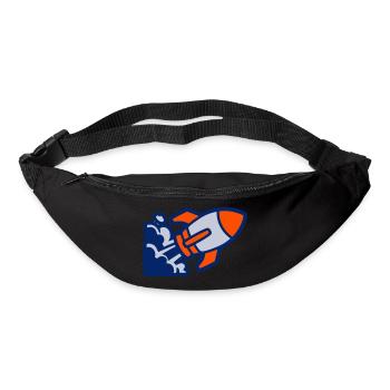 Spaceship Rocket Icon - Bum bag - black - Front
