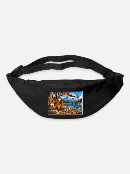 Wandern, grillen, entspannen – Campfire Fox - Gürteltasche - Schwarz