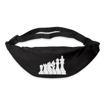 Schach Design Mit Schachfiguren Für Schachspieler - Gürteltasche - Schwarz - Vorne
