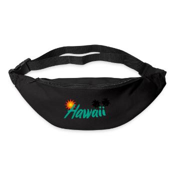 Hawaii sun dream vacation palm trees - Bum bag - black - Front