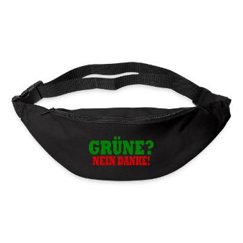 grüne nein danke - Gürteltasche - Schwarz - Vorne