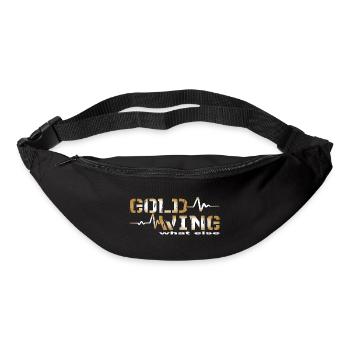 Motorrad Biker Spruch Goldwing GL1800 was sonst - Gürteltasche - Schwarz - Vorne
