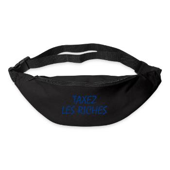 taxez les riches - Sac banane - noir - Devant