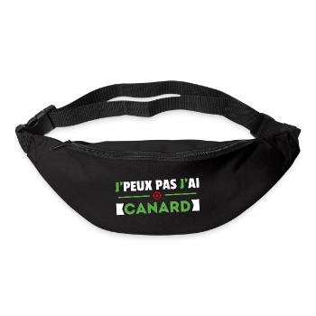 Je Peux Pas J'ai Canard Cadeau Chasse Chasseur - Sac banane - noir - Devant