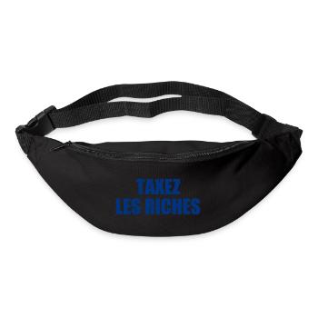 taxez les riches - Sac banane - noir - Devant
