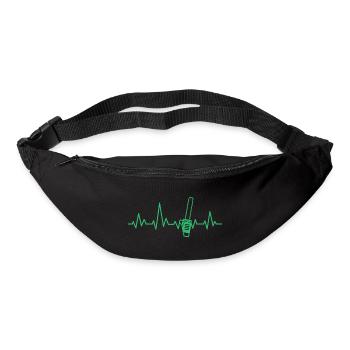 HEARTBEAT TRONÇONNEUSE TRONÇONNEUSE ECG TRAVAIL DU BOIS - Sac banane - noir - Devant