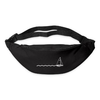 Voile - Navire - Mer - Bateau - Sac banane - noir - Devant