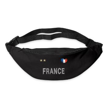 Maillot de foot France avec coeur - Sac banane - noir - Devant