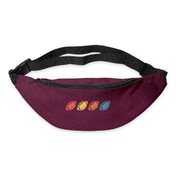 retro rugby American football - Bum bag - burgundy - Front