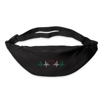 Battement de coeur Italie - Sac banane - noir - Devant