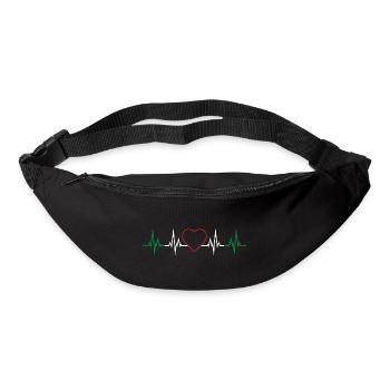 Battement de coeur Italie - Sac banane - noir - Devant