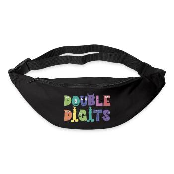 Cadeau de 10e anniversaire, 10 ans, pour garçons et filles - Sac banane - noir - Devant