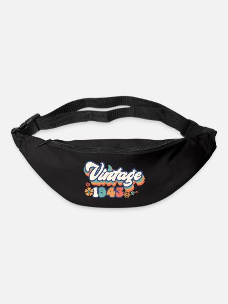 1943 Anniversaire 80 ans Vintage - Sac banane - noir