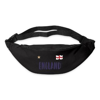 England Fußball Trikot Englische Flagge - Gürteltasche - Schwarz - Vorne