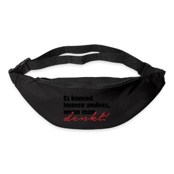Es kommt immer anders wenn man denkt 1 - Gürteltasche - Schwarz - Vorne